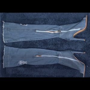 New Thigh High Denim Boots! Super Cute and Trendy!